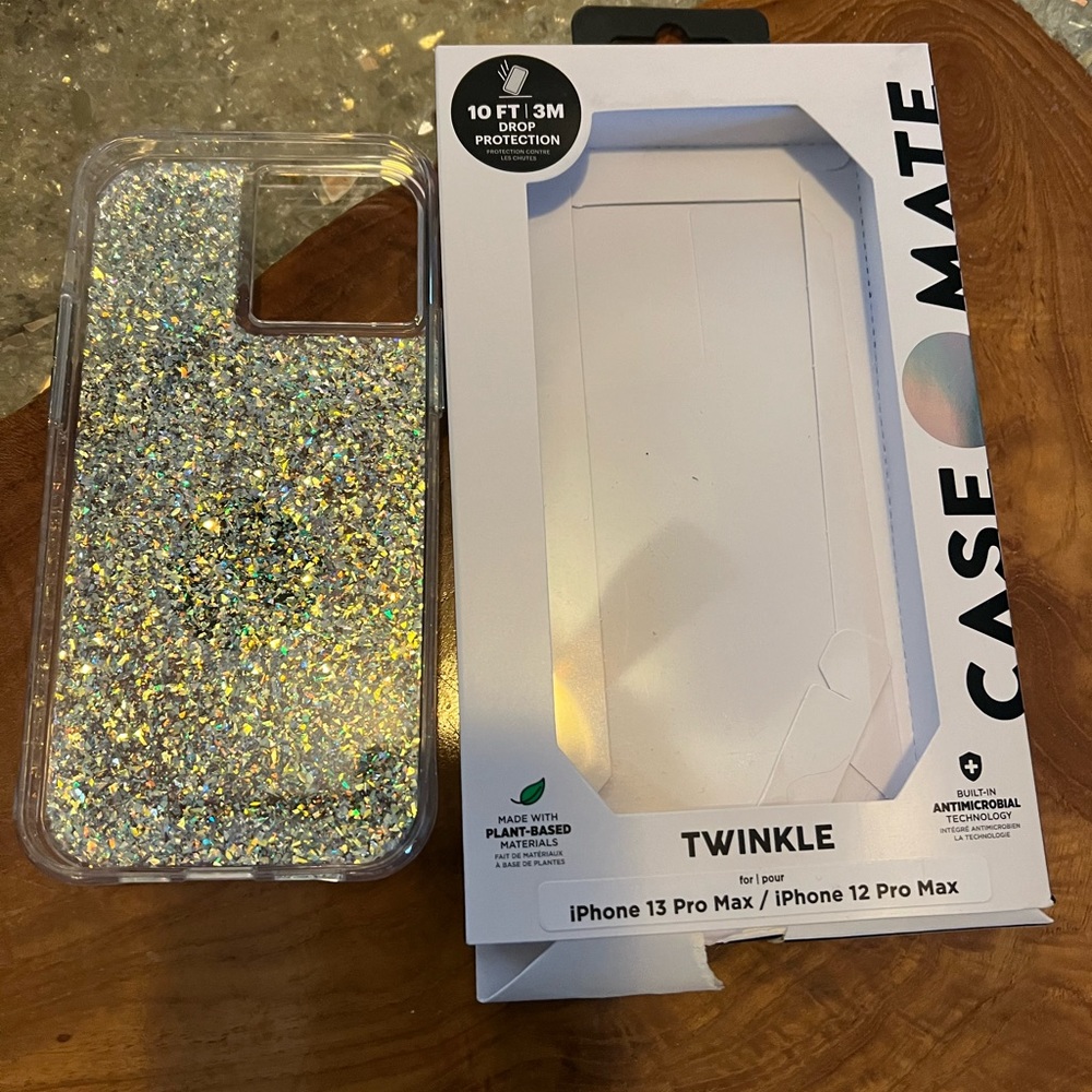 Case-Mate Twinkle iPhone Case (iPhone 12/13 Pro Max) with an attached pop socket